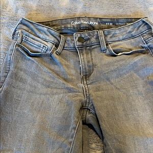 Calvin Klein ultimate skinny jeans gray